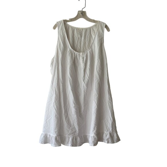 Sleep By CaciqueCotton Slip Nightgown Popcorn Textured Ruffle Hem Lightweight 26 - Picture 1 of 11